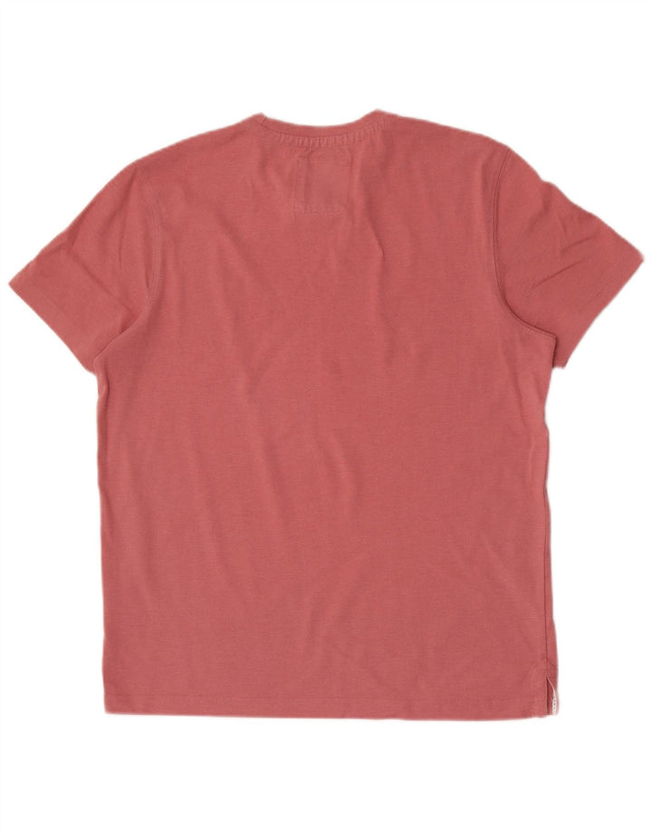 Camiseta masculina CREW CLOTHING Top médio algodão rosa