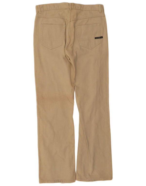 Sergio Tacchini Calça masculina reta casual W32 L30 algodão bege