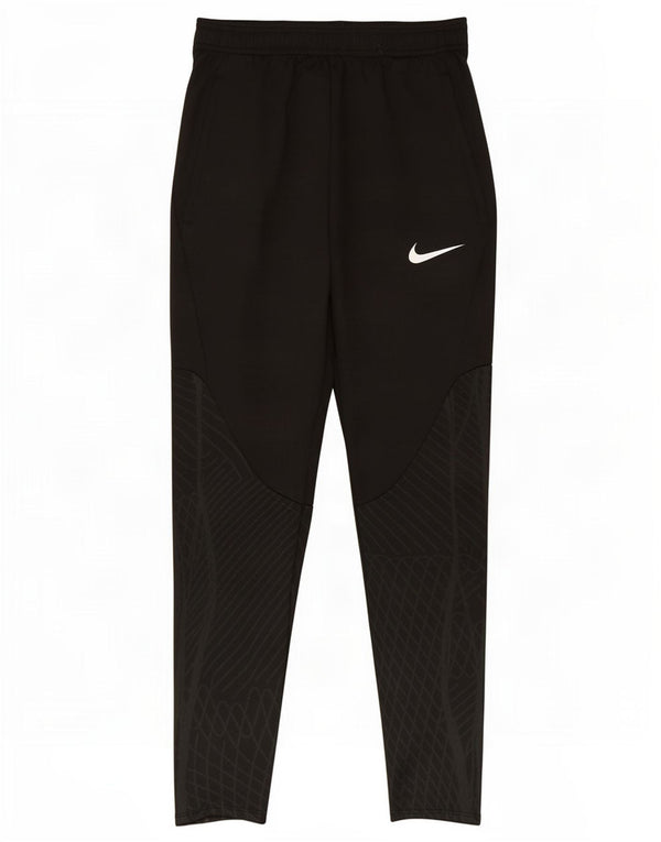Calça de treino Nike Boys Dri Fit Slim 12-13 anos grande preta geométrica