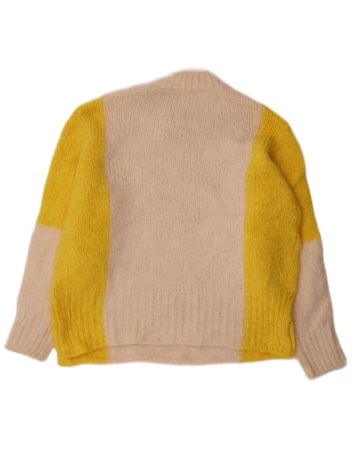Suéter feminino Marks & Spencer com gola tartaruga Reino Unido 10 pequeno off white