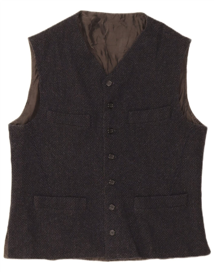 Colete utilitário masculino vintage UK 36 pequeno cinza