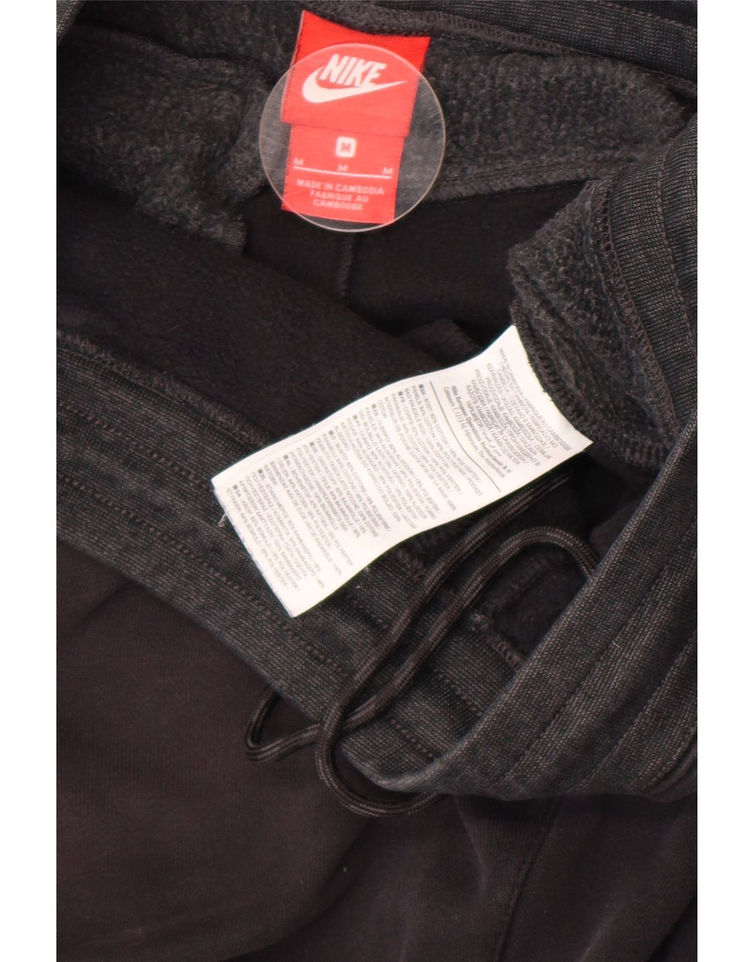 Calça de treino masculina Nike joggers médio preto colorblock algodão