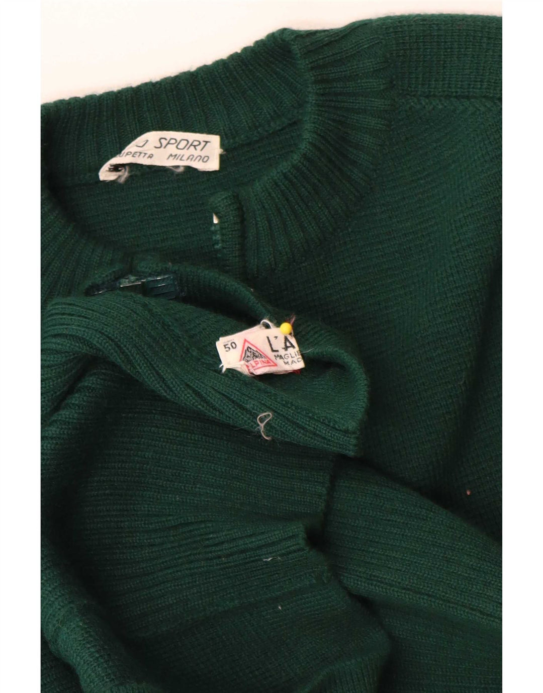 Suéter cardigã masculino L'ALPINA IT 50 verde médio