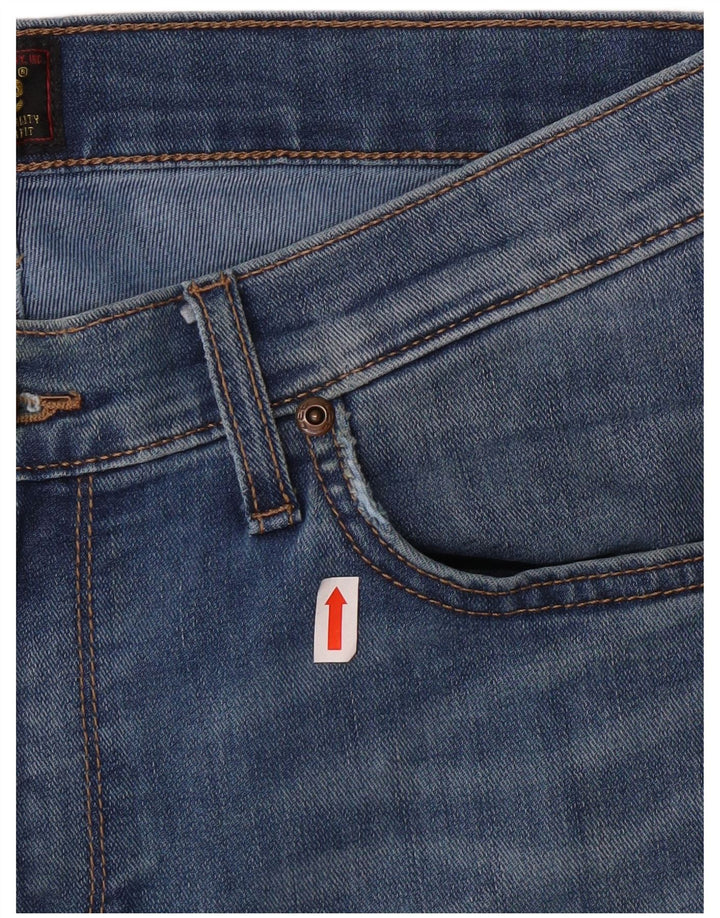 Lee Womens Rider Slim Jeans W30 L34 Azul Algodão