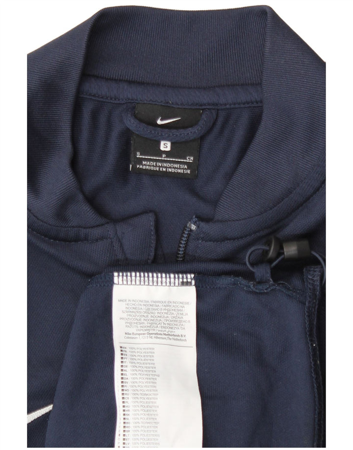 Nike Mens Treino Top Jaqueta Pequena Azul Marinho Poliéster Esportes