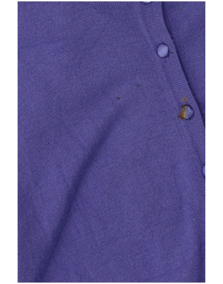 Suéter cardigã feminino Marks & Spencer UK 14 viscose roxo médio