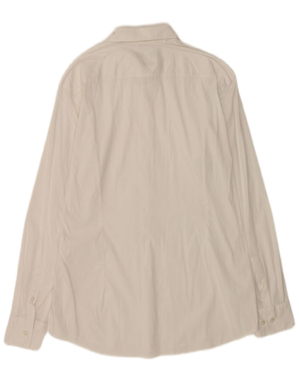 Hugo Boss Mens Slim Fit Camisa Tamanho 41 16 Grande Branco