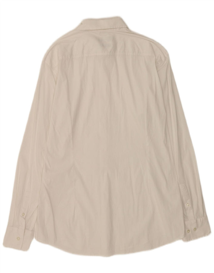 Hugo Boss Mens Slim Fit Camisa Tamanho 41 16 Grande Branco