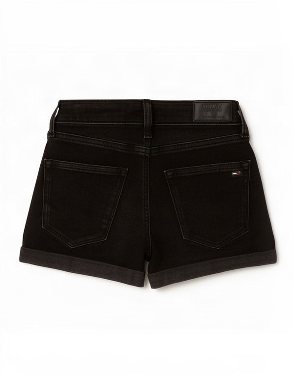 Shorts jeans feminino Tommy Hilfiger XS W24 algodão preto