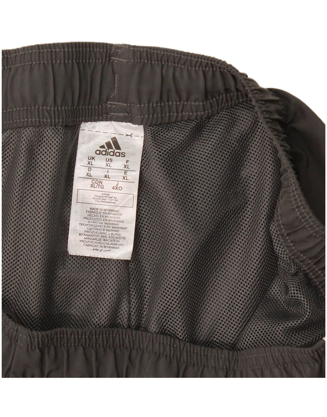 Shorts esportivos masculinos Adidas XL cinza poliéster