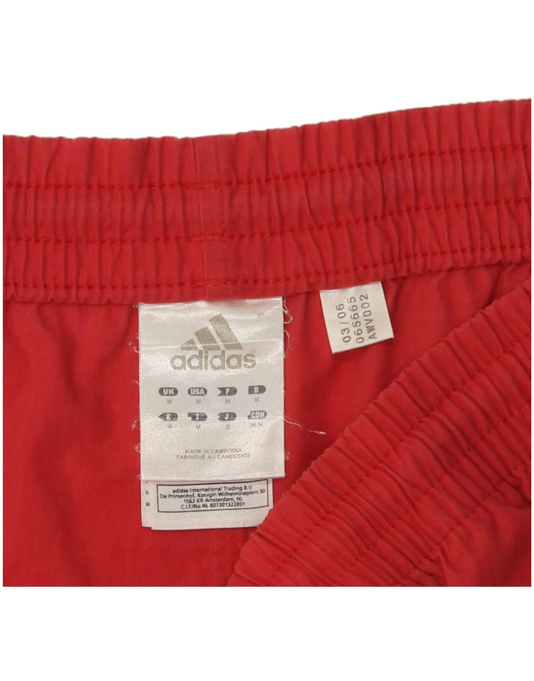 ADIDAS Mens Sport Shorts Médio Poliéster Vermelho