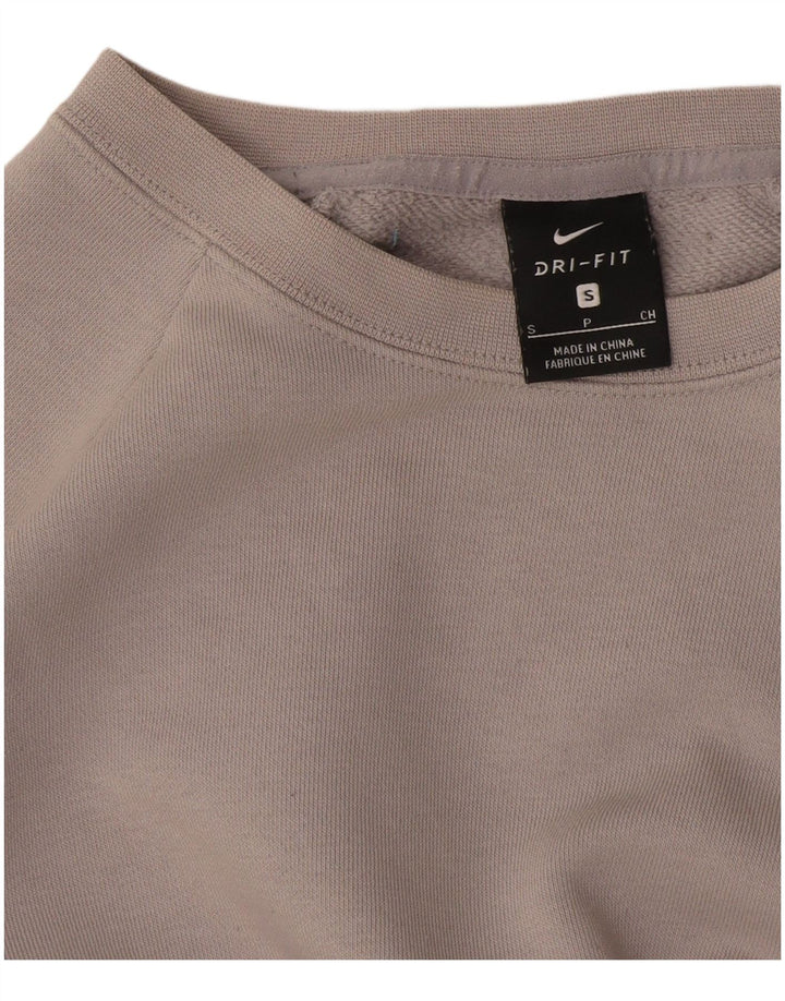 Moletom Nike Feminino Crop Oversized Jumper UK 10 Pequeno Cinza