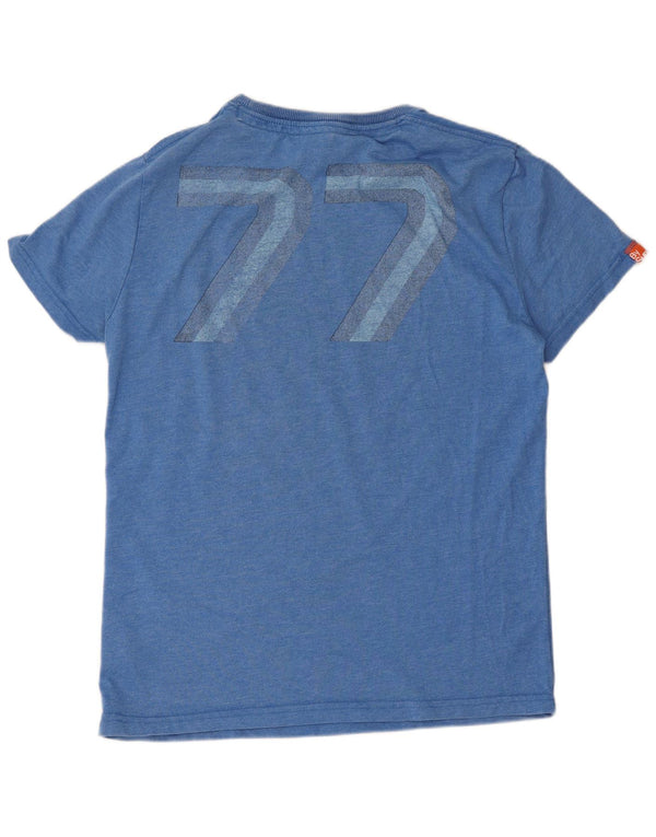 Superdry Mens Graphic T-Shirt Top Medium Blue Polyester