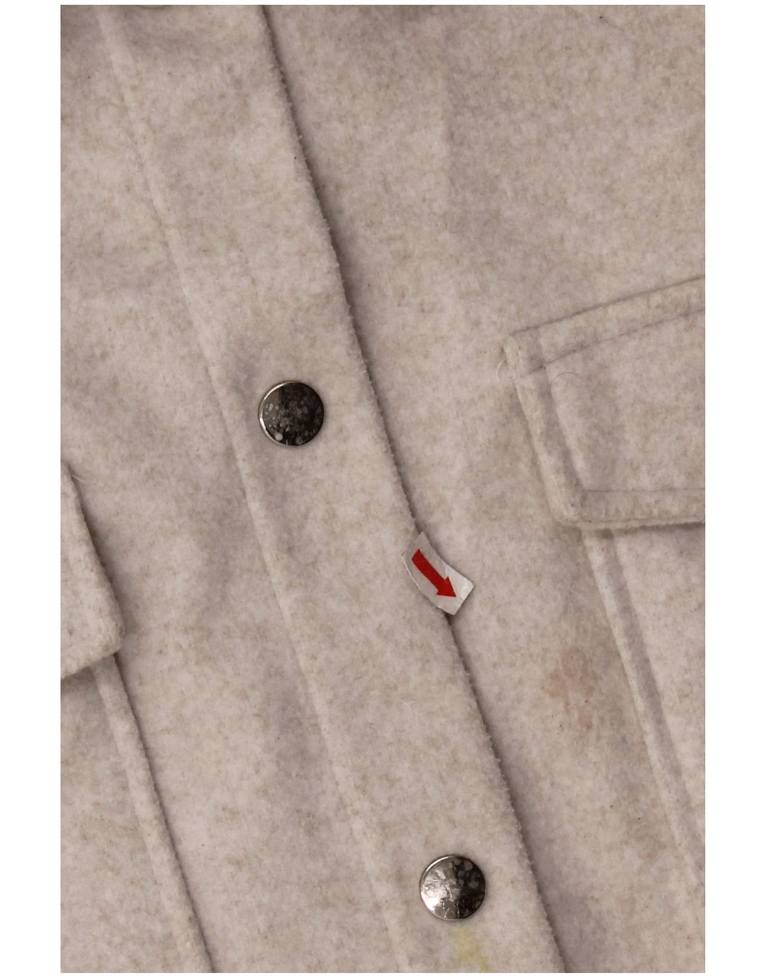 Zara Womens Oversized Shacket Fleece Shirt UK 16 Grande Cinza Poliéster