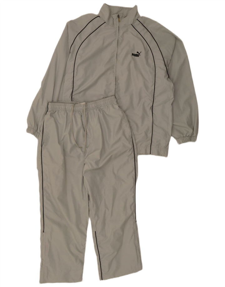 Puma Mens Full Tracksuit Grande Cinza Poliéster