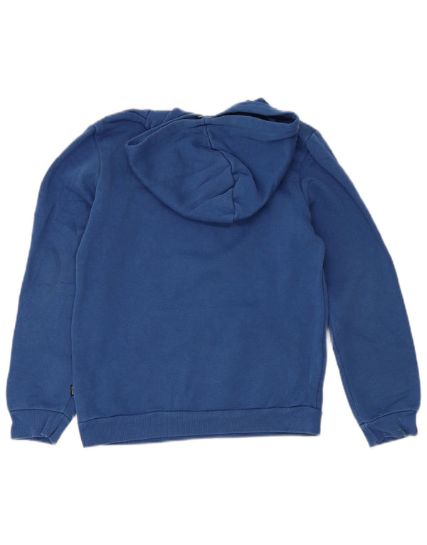Jumper com capuz gráfico Puma Boys 11-12 anos azul algodão