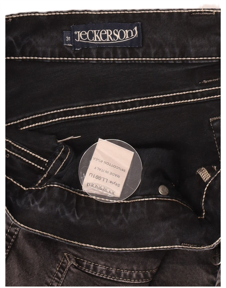 Jeckerson Calça jeans reta masculina W31 L30 algodão cinza