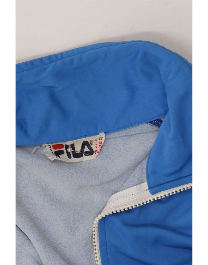 Fila Mens Tracksuit Top Jacket IT 48 Médio Azul Listrado