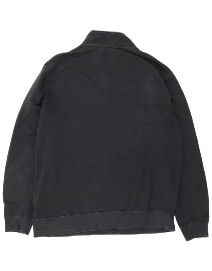 Moletom masculino Nike com zíper e gola alta de algodão preto