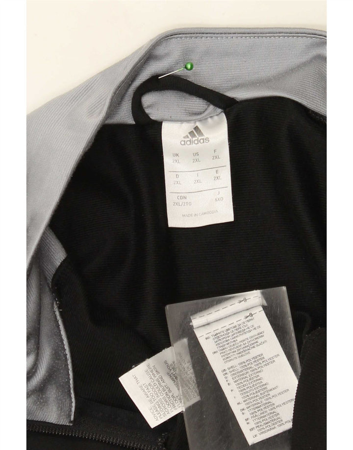 Adidas Mens Treino Top Jacket 2XL Preto Colourblock Poliéster