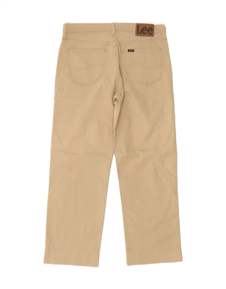 LEE Mens Brooklyn Straight Casual Trousers W34 L27 Beige Cotton Vintage Lee and Second-Hand Lee from Messina Hembry 