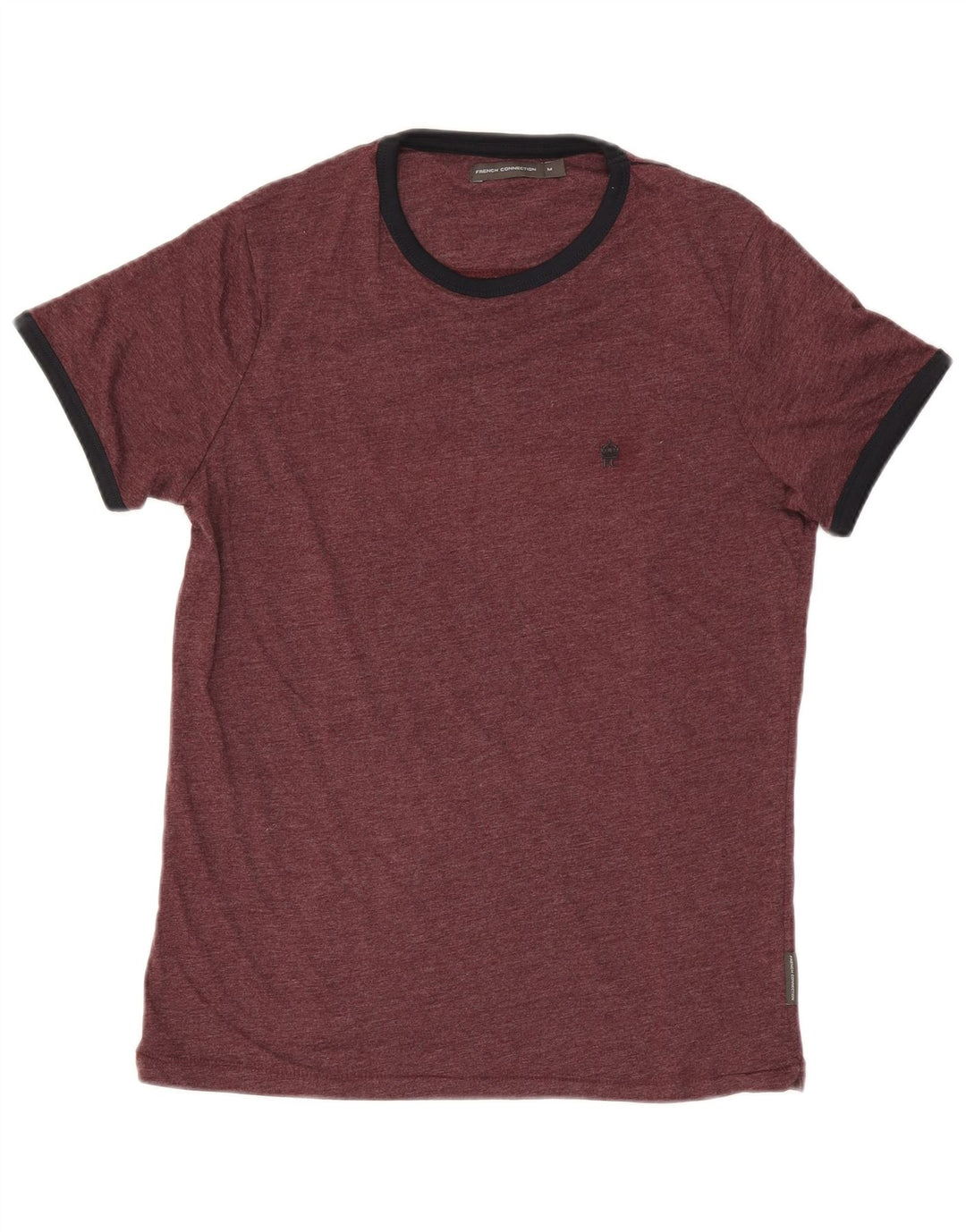 Camiseta masculina French Connection Top médio algodão Borgonha