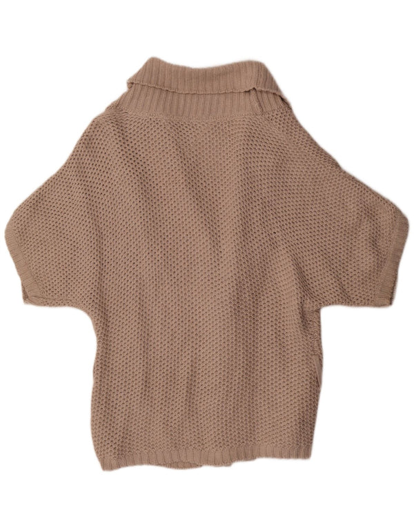 Suéter cardigã feminino de manga curta Tommy Hilfiger Reino Unido 14 cinza médio