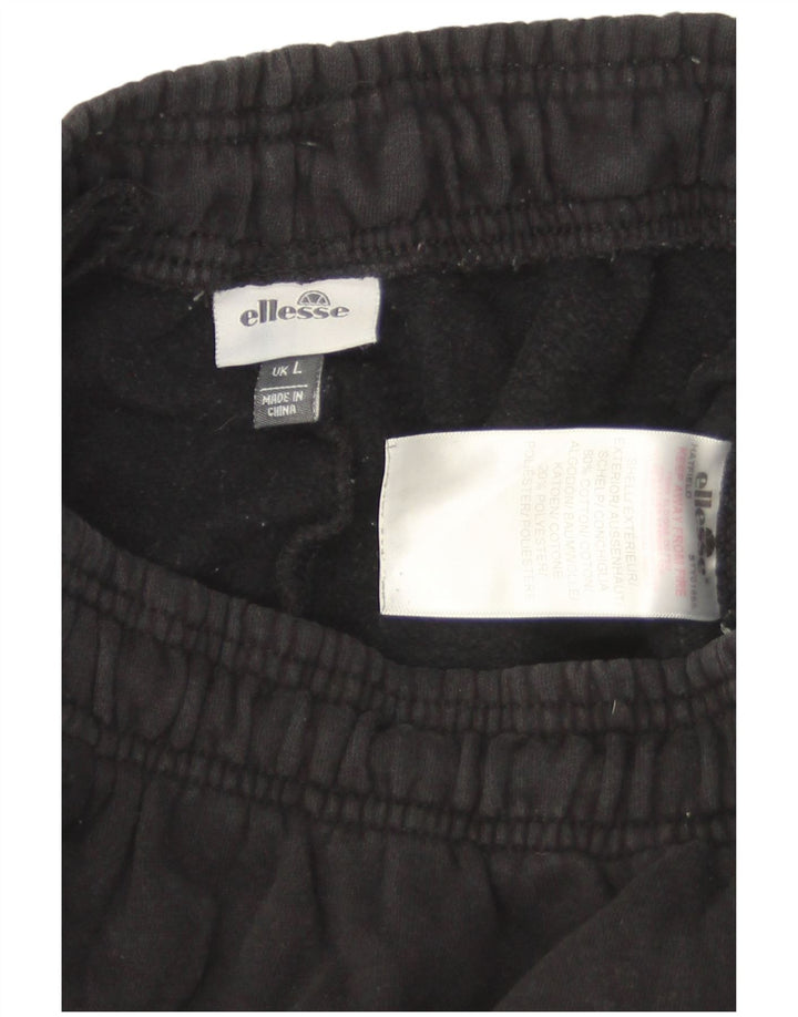 Calça de treino masculina Ellesse Joggers grande algodão preto