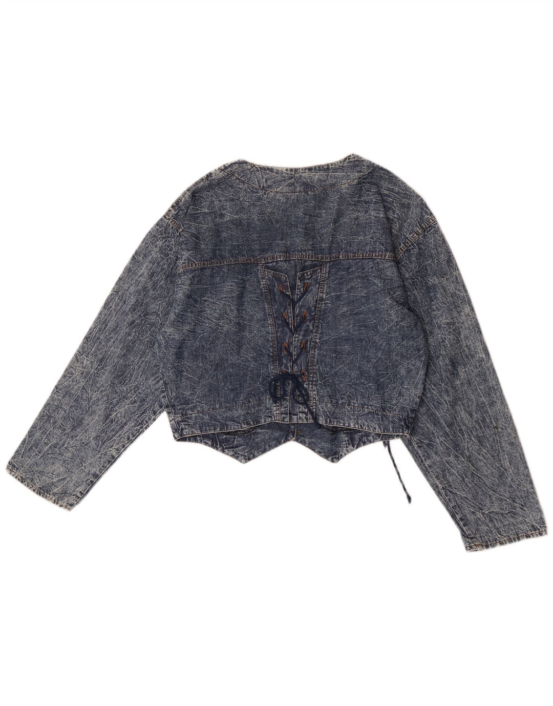 Canda Jaqueta jeans feminina cropped 15-16 anos algodão azul