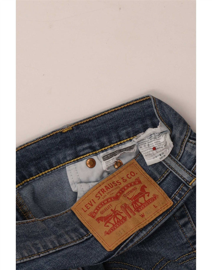 Calça Jeans Levis 511 Slim Masculina W32 L29 Azul Algodão