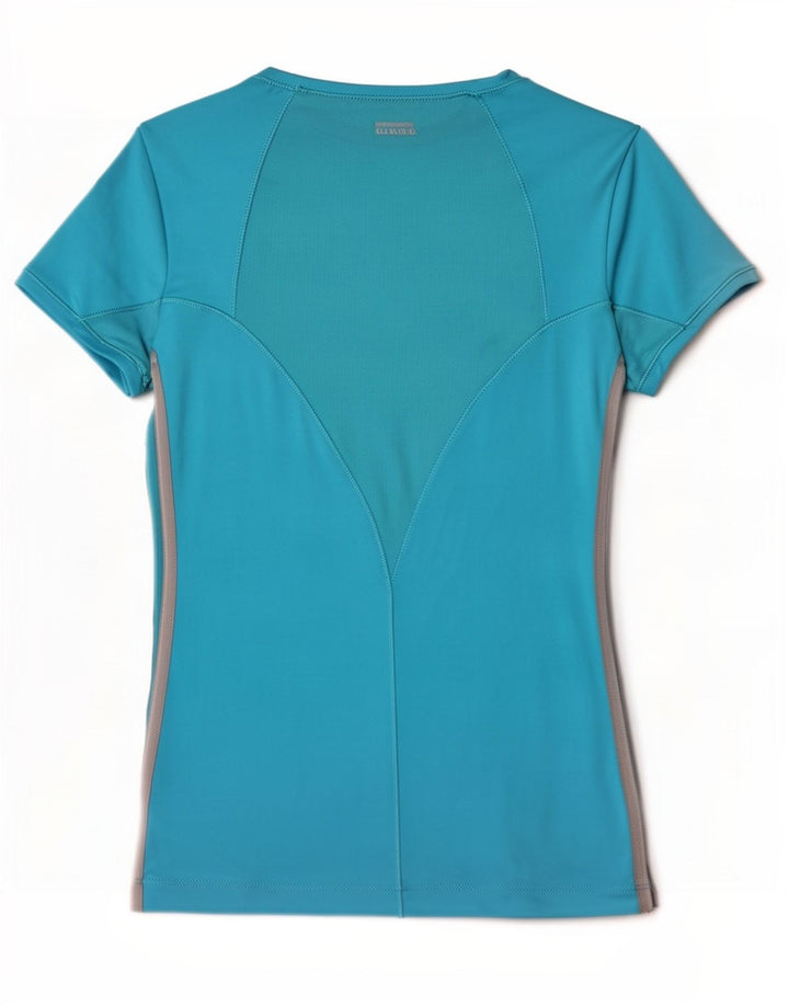 Adidas Womens Climacool T-Shirt Top UK 10 Pequeno Azul Poliéster