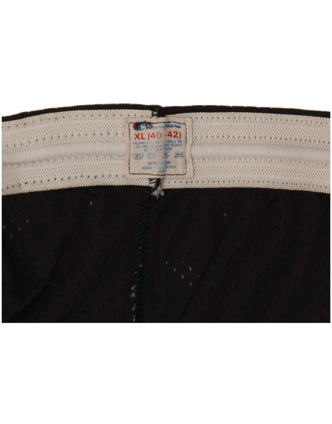 Shorts esportivos gráficos masculinos Champion XL preto nylon