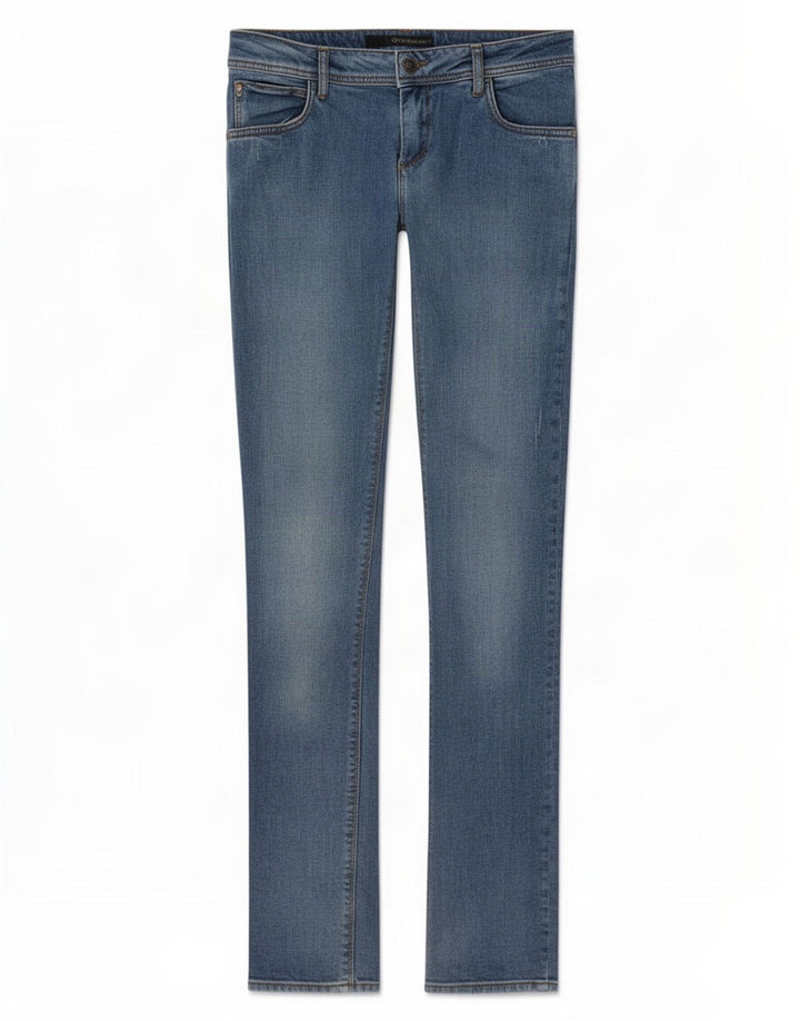 Calvin Klein Jeans Slim Feminino W28 L32 Azul Algodão