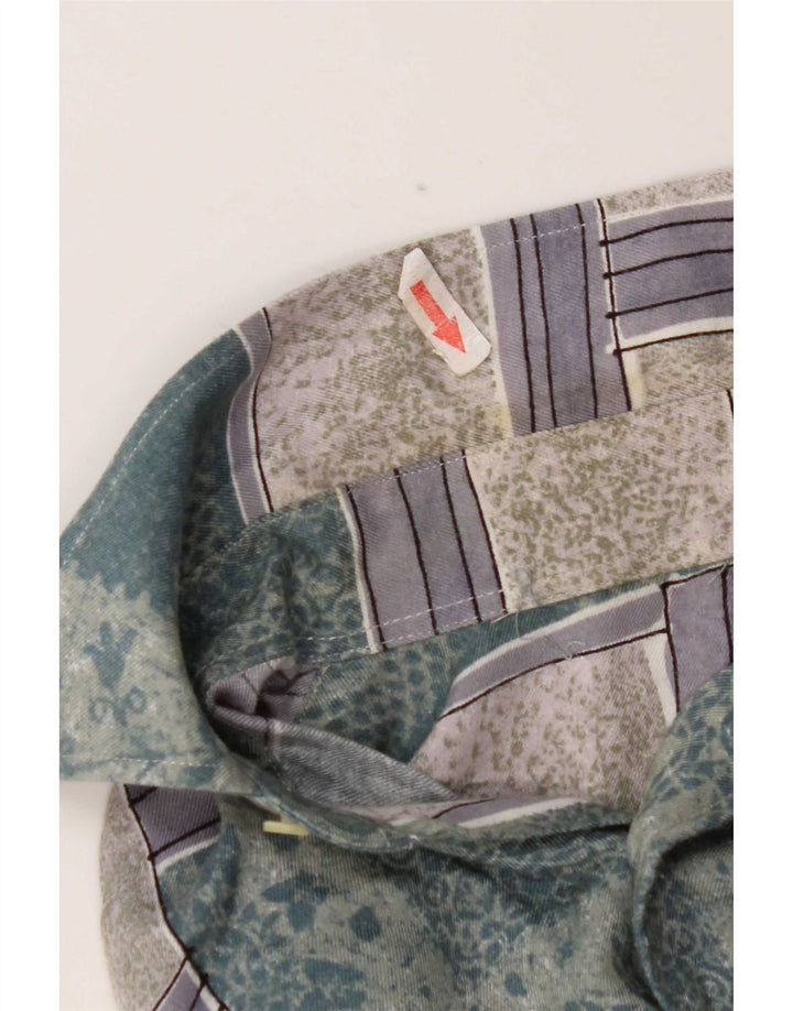Camisa masculina Fitzroy grande verde patchwork viscose