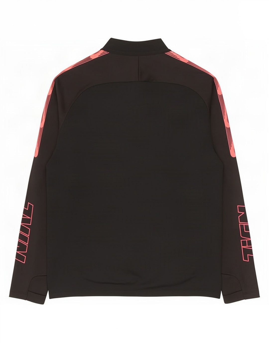 Nike Mens Dri Fit Zip Neck Pullover Treino Top Médio Preto Colourblock