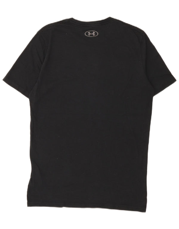 Camiseta masculina Under Armour Heat Gear Graphic Top pequeno algodão preto