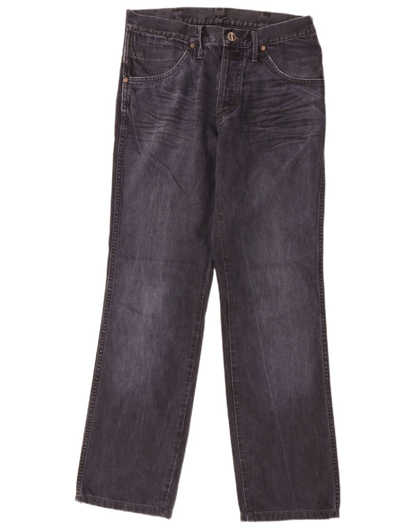 Wrangler Mens Sly Straight Jeans W31 L31 Azul Marinho Algodão