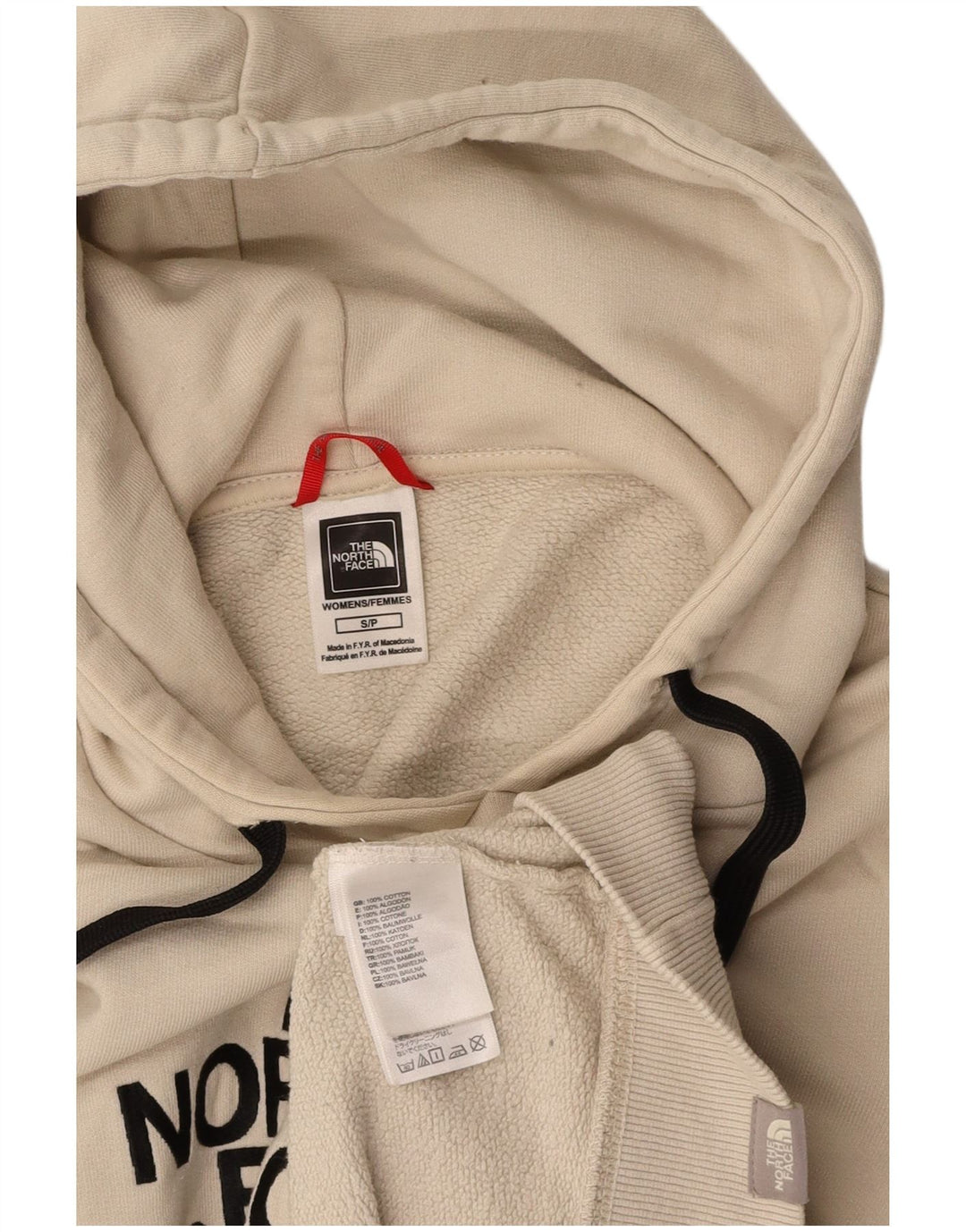 Jumper feminino com capuz gráfico THE NORTH FACE Reino Unido 10 pequeno algodão off white