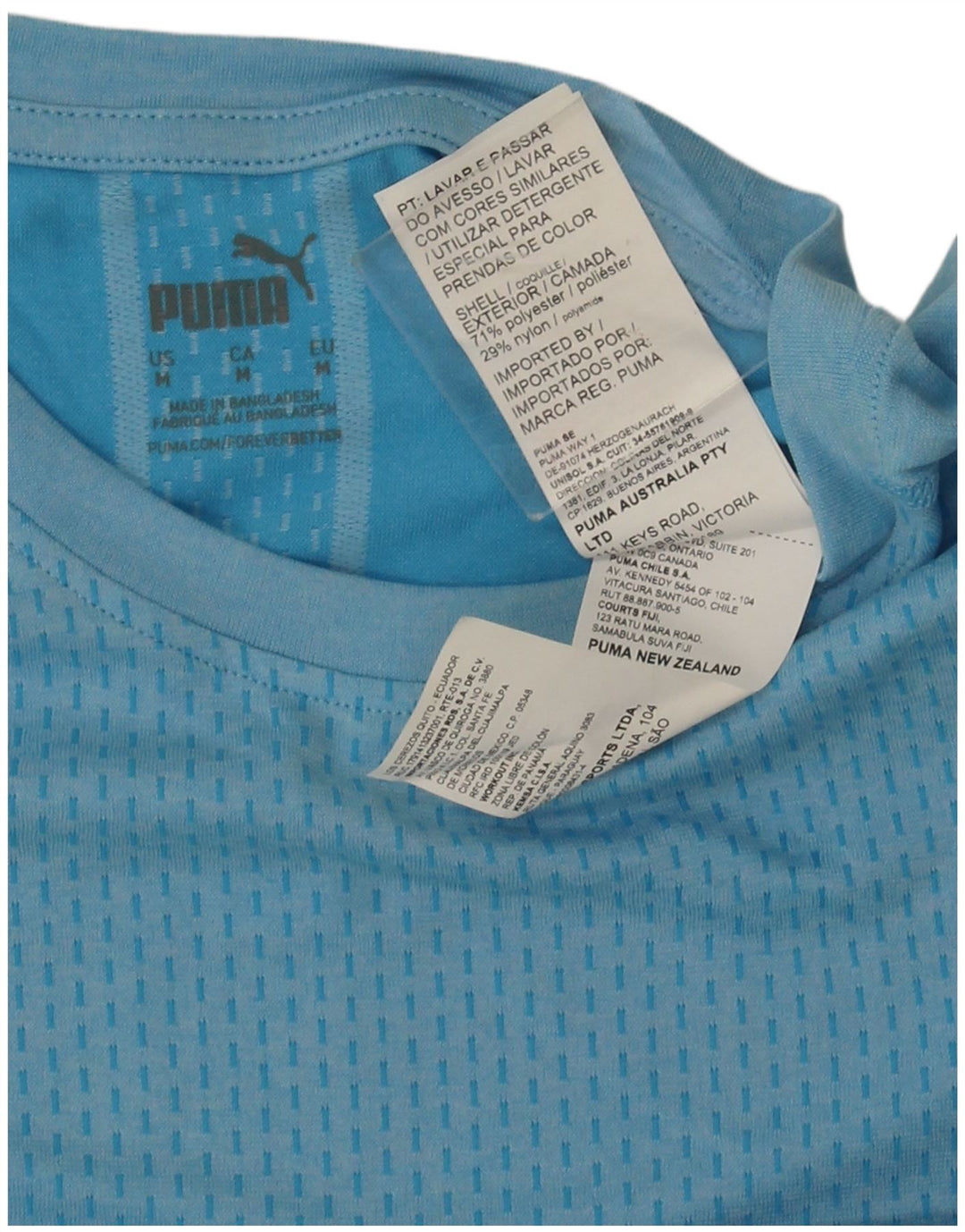 Camiseta masculina Puma Top Azul Médio Poliéster