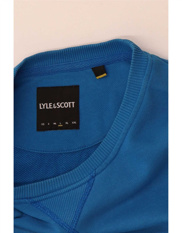 Lyle & Scott moletom masculino jumper grande algodão azul