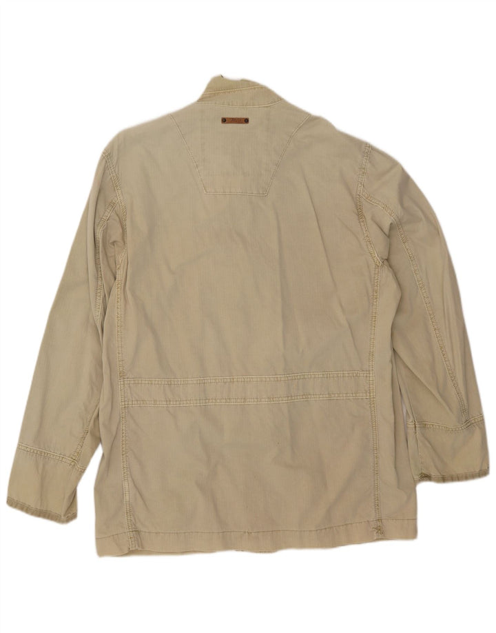 Jaqueta utilitária masculina MARLBORO CLASSICS UK 42 XL algodão cáqui
