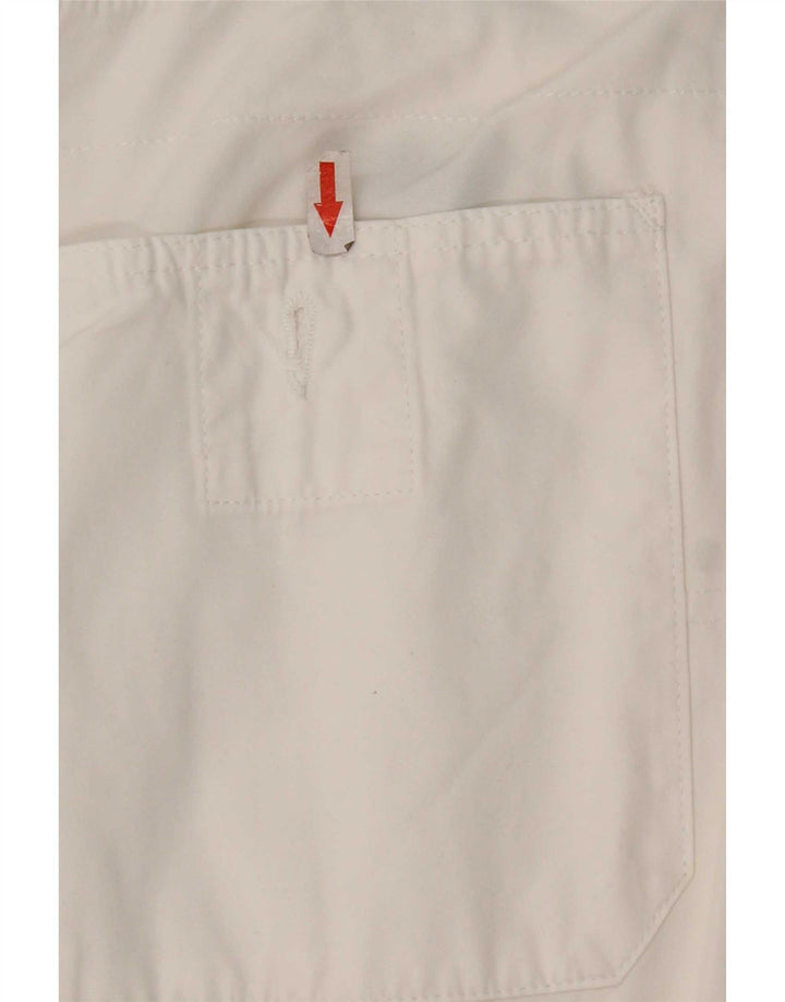 Belfe Mens Chino Shorts W30 Médio Algodão Branco