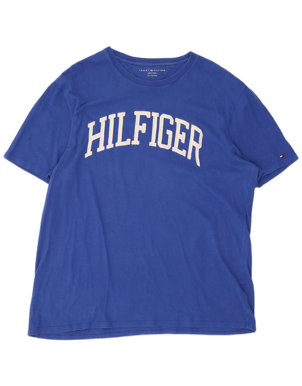 Tommy Hilfiger Camiseta masculina gráfica Top XL Azul