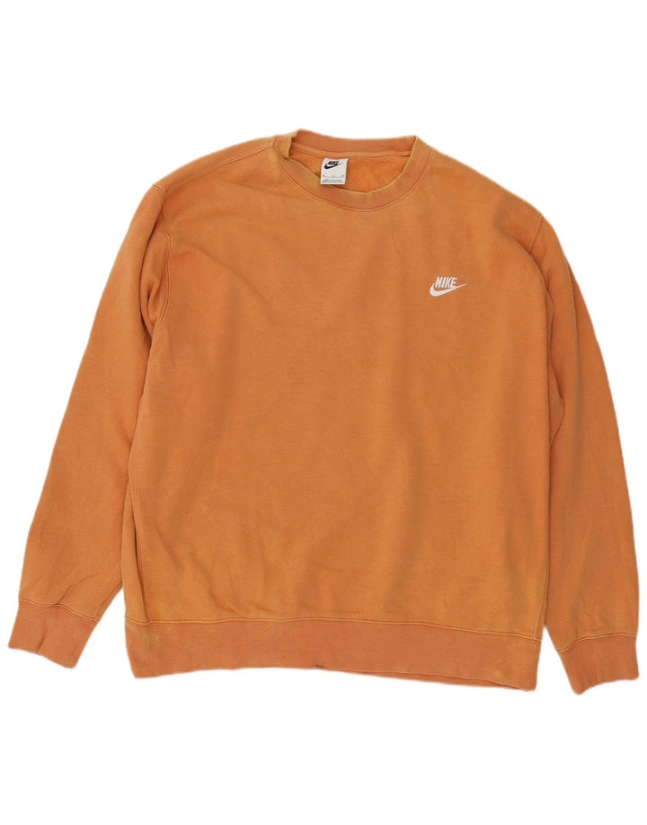 Nike Mens Moletom Jumper XL Laranja Algodão