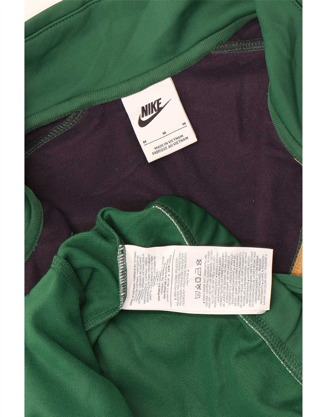 Nike Mens Tracksuit Top Jacket Médio Verde Colorblock Poliéster