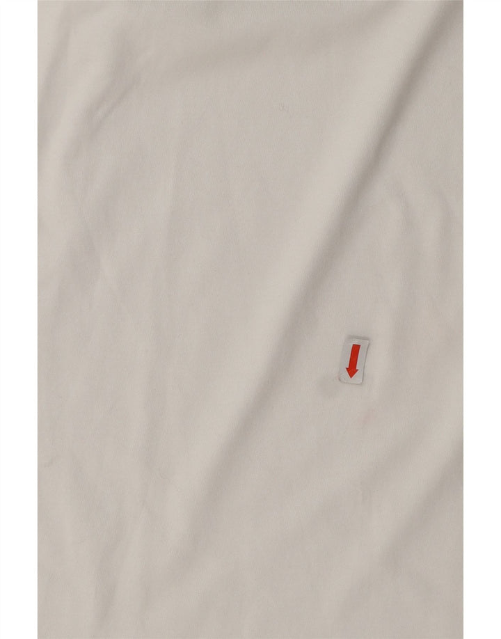 ADIDAS Mens Graphic T-Shirt Top Pequeno Algodão Branco