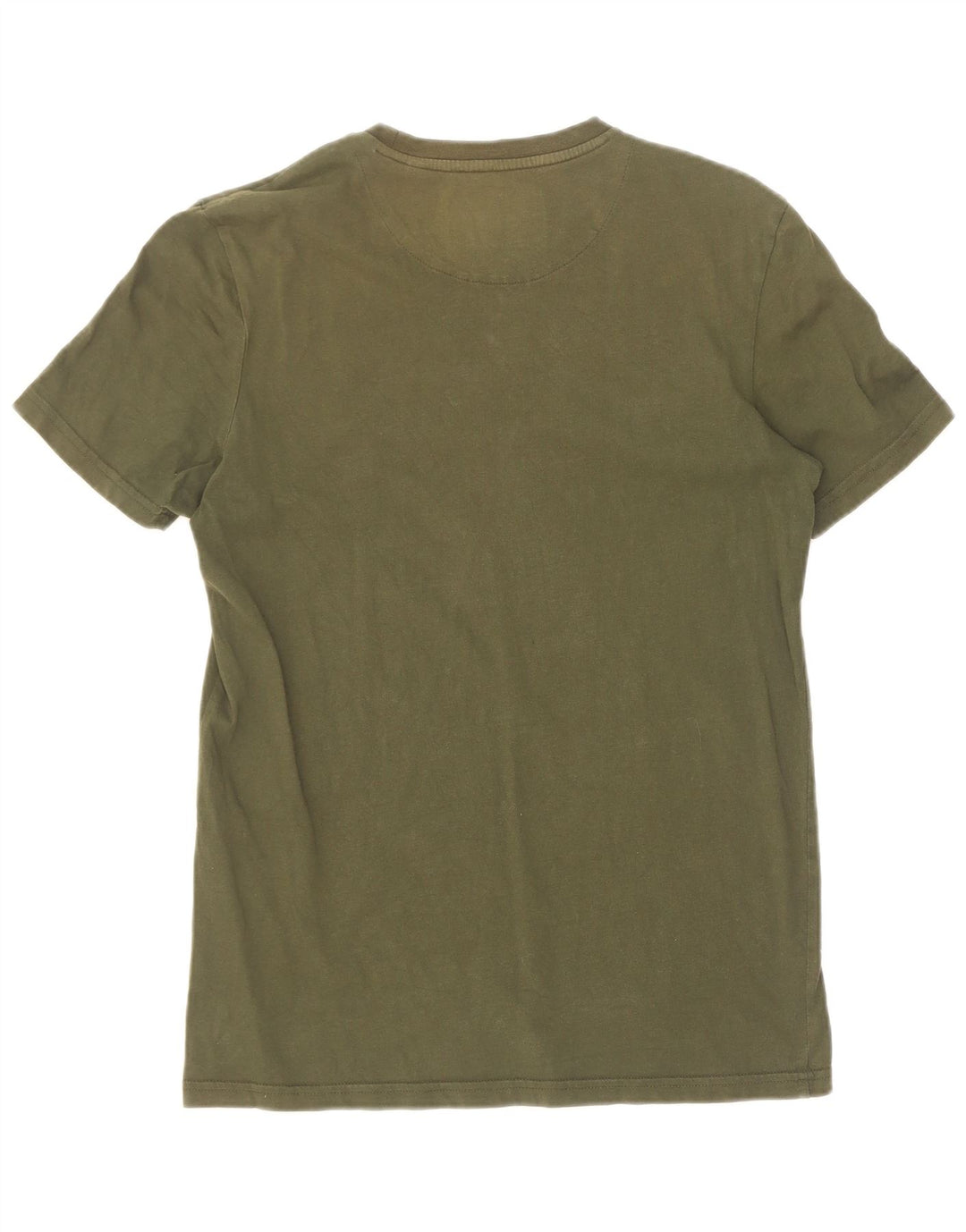 Camiseta masculina Lyle & Scott pequena de algodão cáqui
