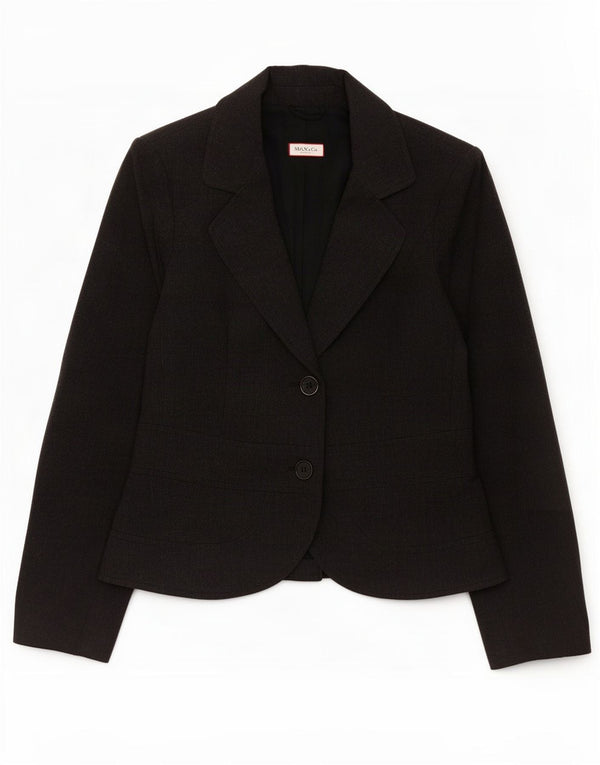 Jaqueta blazer feminina de 2 botões Max & Co. Reino Unido 12 lã cinza médio