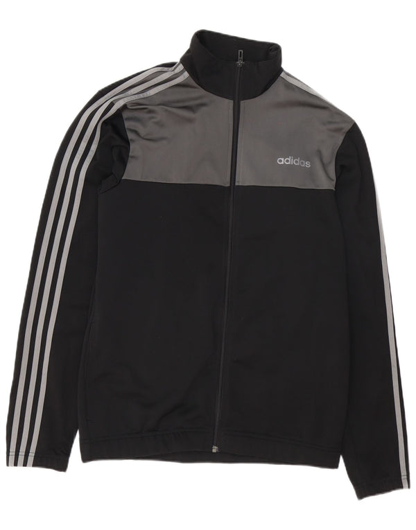 Adidas Mens Tracksuit Top Jacket UK 40/42 Medium Black Colourblock