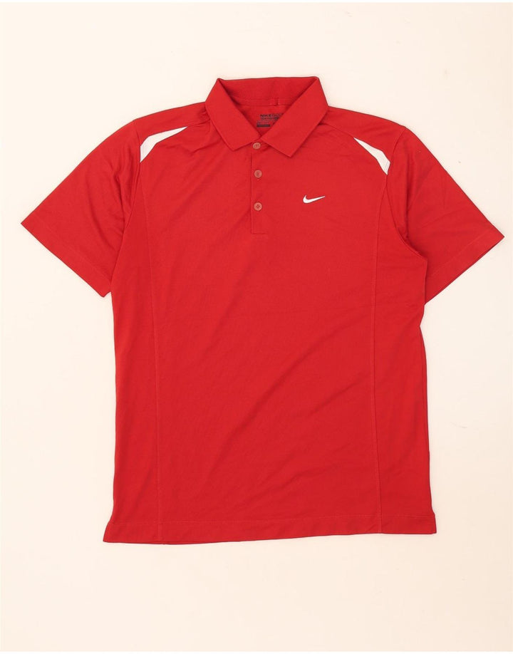 Camisa polo masculina Nike Dri Fit médio vermelho colorblock poliéster